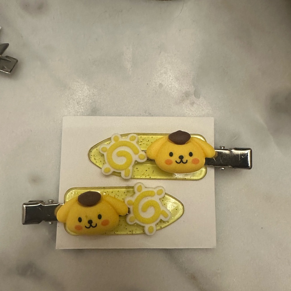 Cute Yellow Character Hair Clips